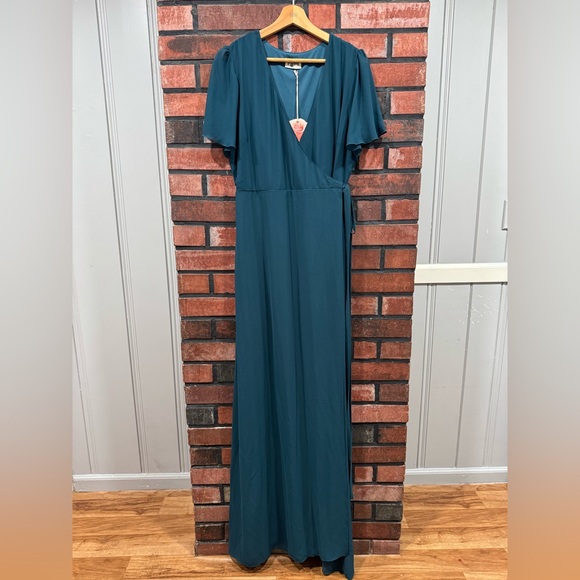 Show Me Your MuMu Noelle Flutter Wrap Dress - Picture 1 of 8